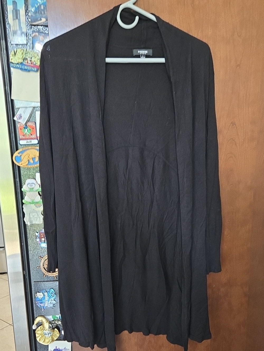 Premise Black Open-Front Longline Cardigan